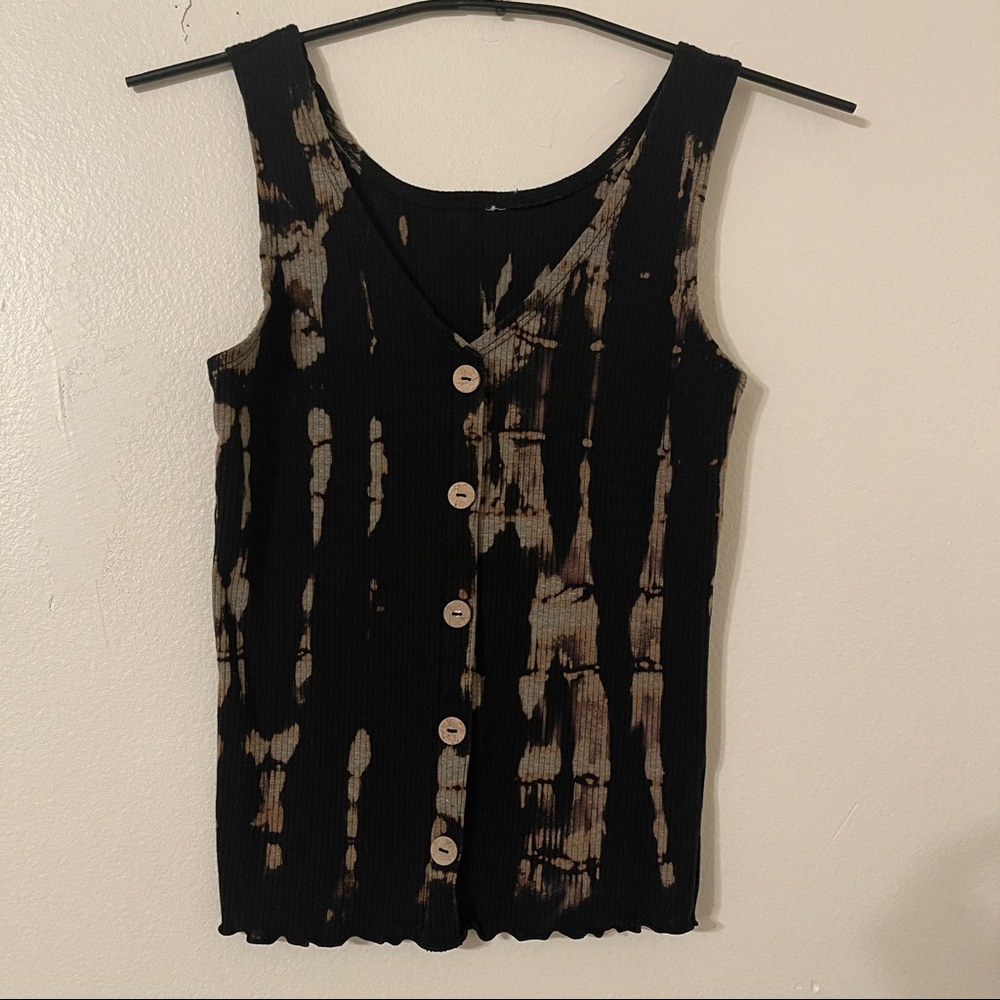 tie dye ribbed tank NWOT